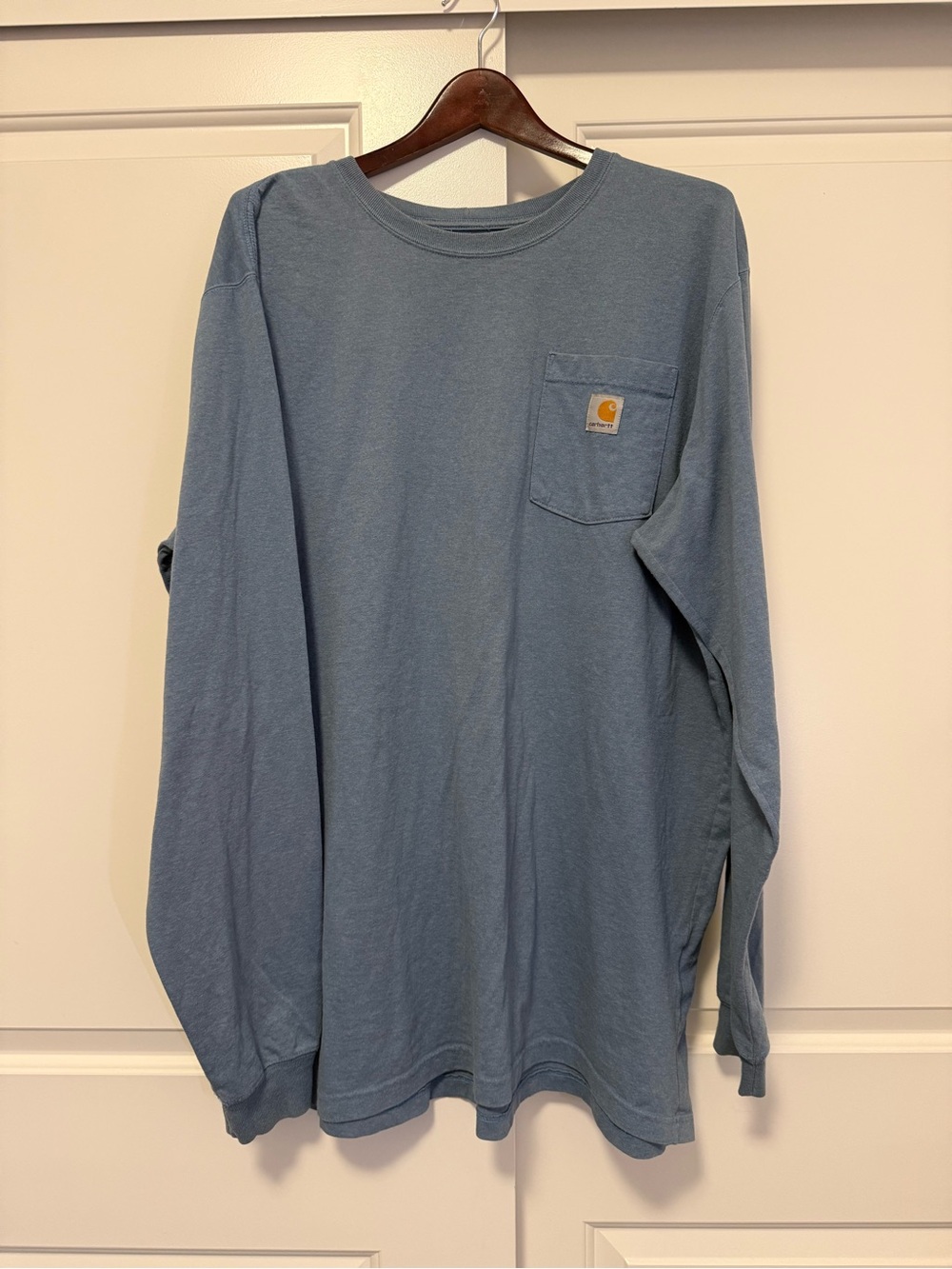 Carhartt Men’s Long Sleeve Pocket Tee in Blue